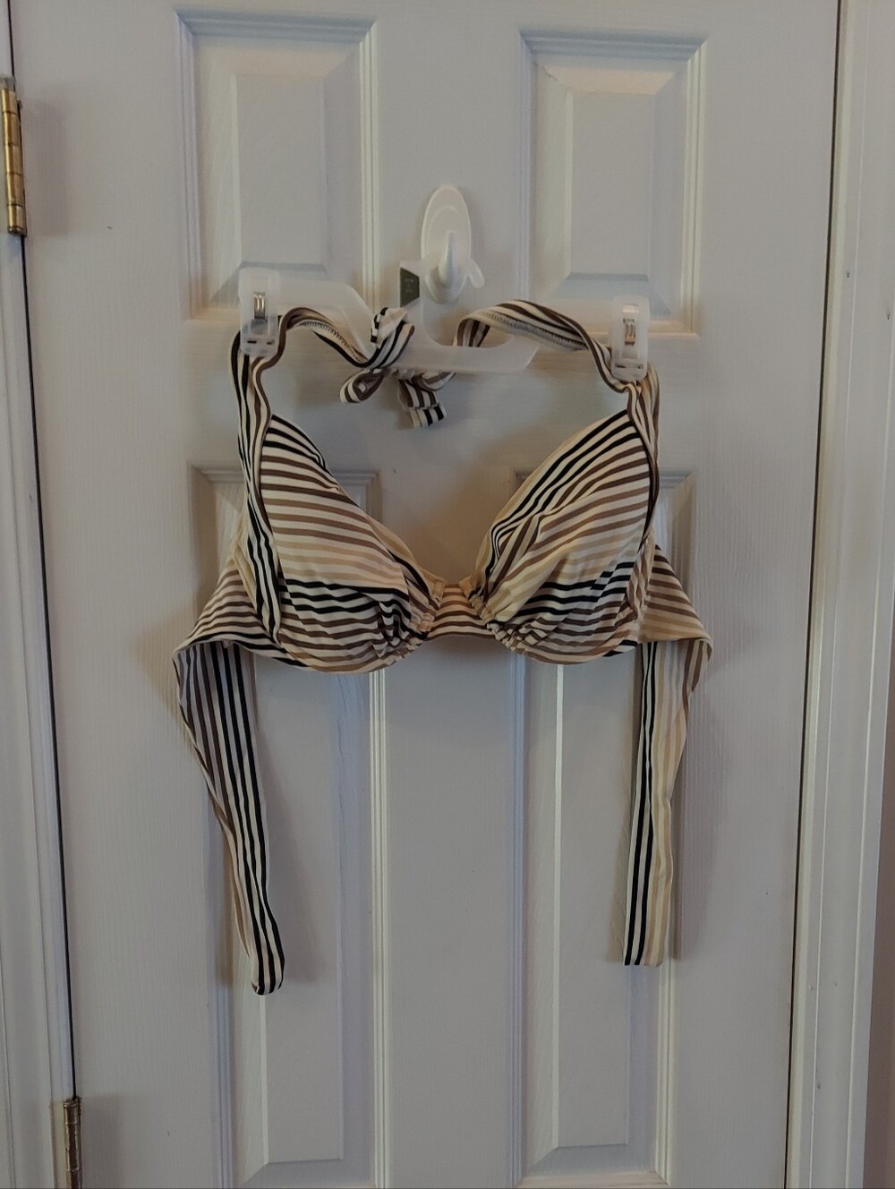Tommy Bahama Womens Underwire Full Coverage Halter Bikini Top 34DD MULTI-STRIPE